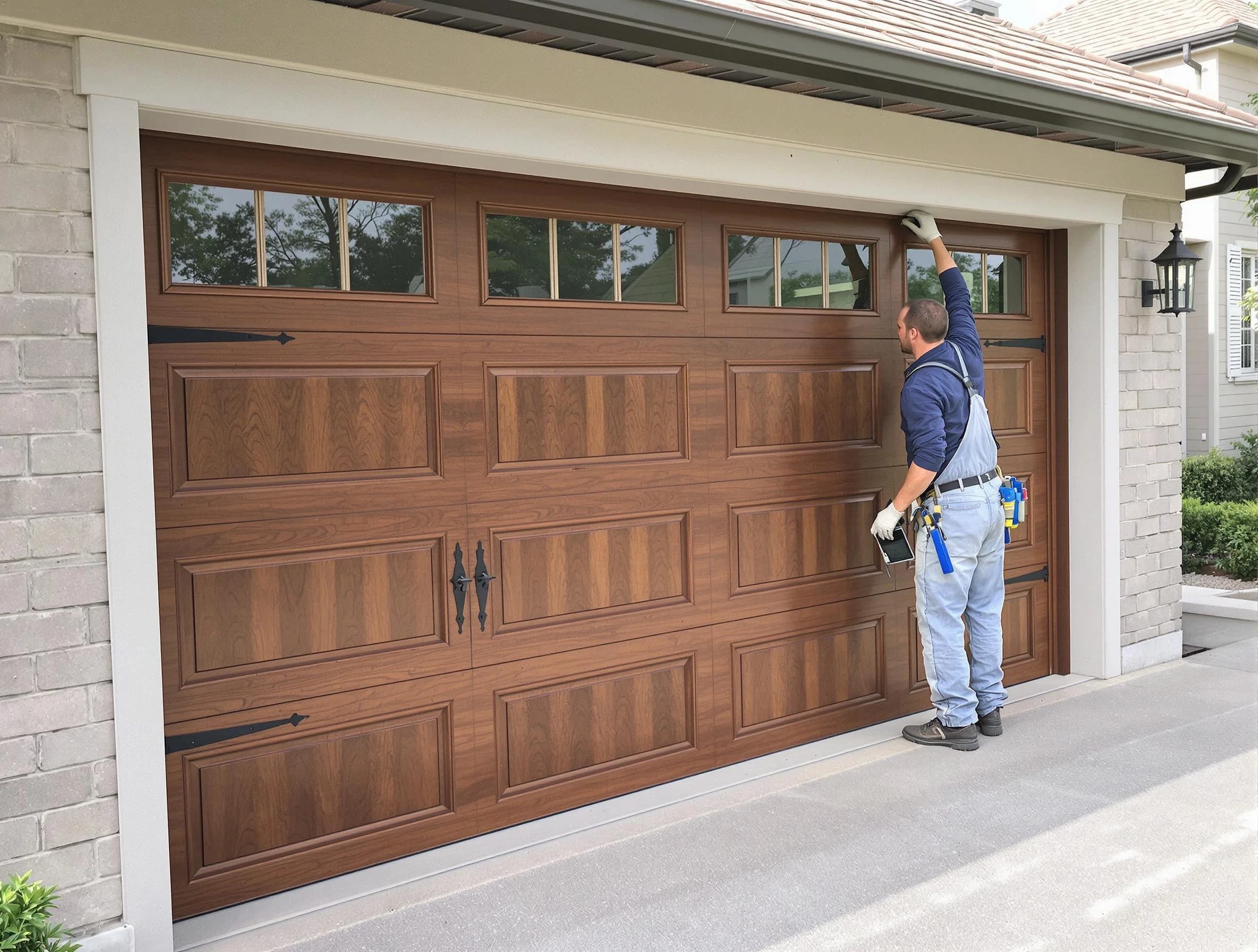 Custom garage door showcase by Martinsville Garage Door Repair in Martinsville