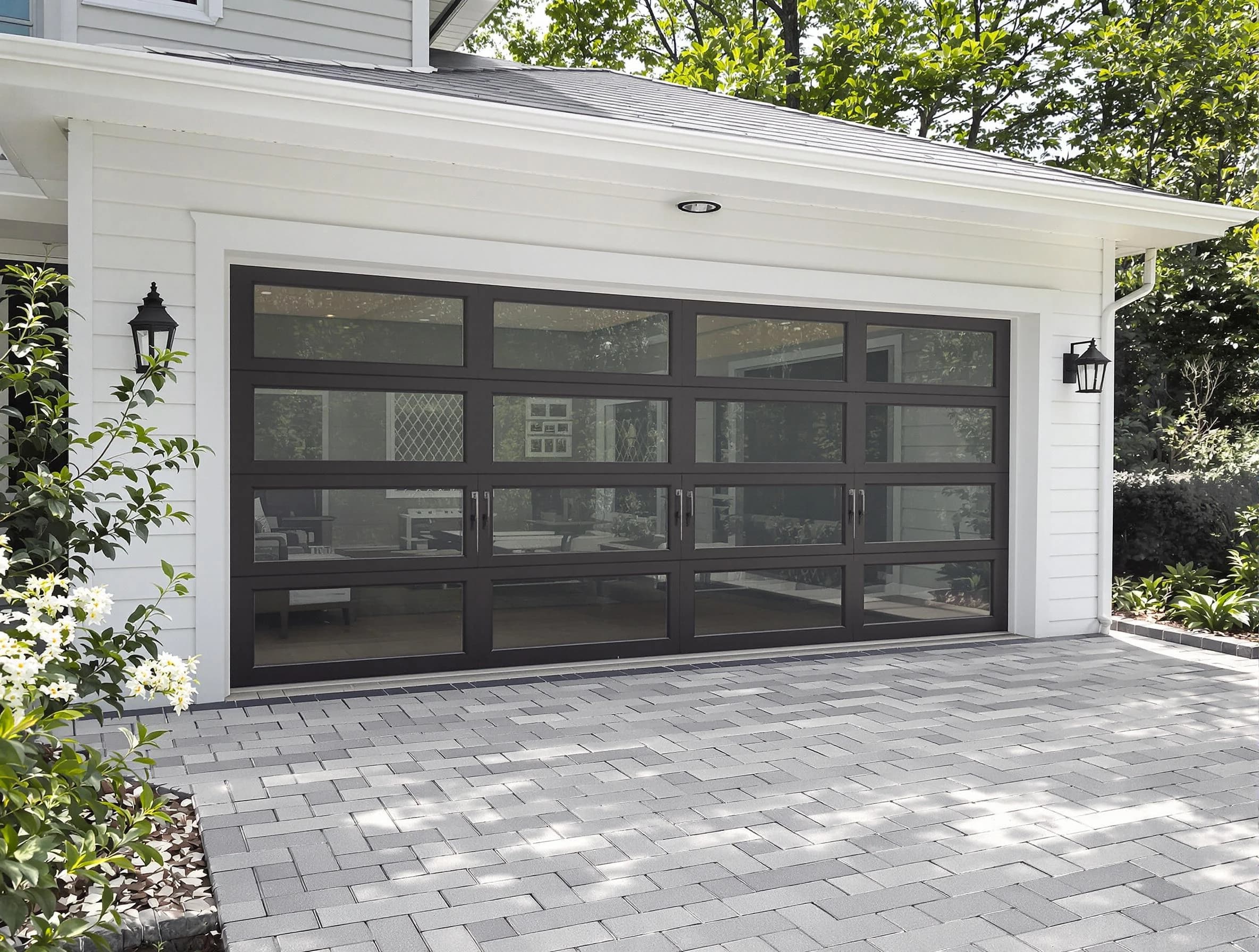 Martinsville Garage Door Repair design specialist presenting custom garage door options to Martinsville homeowner