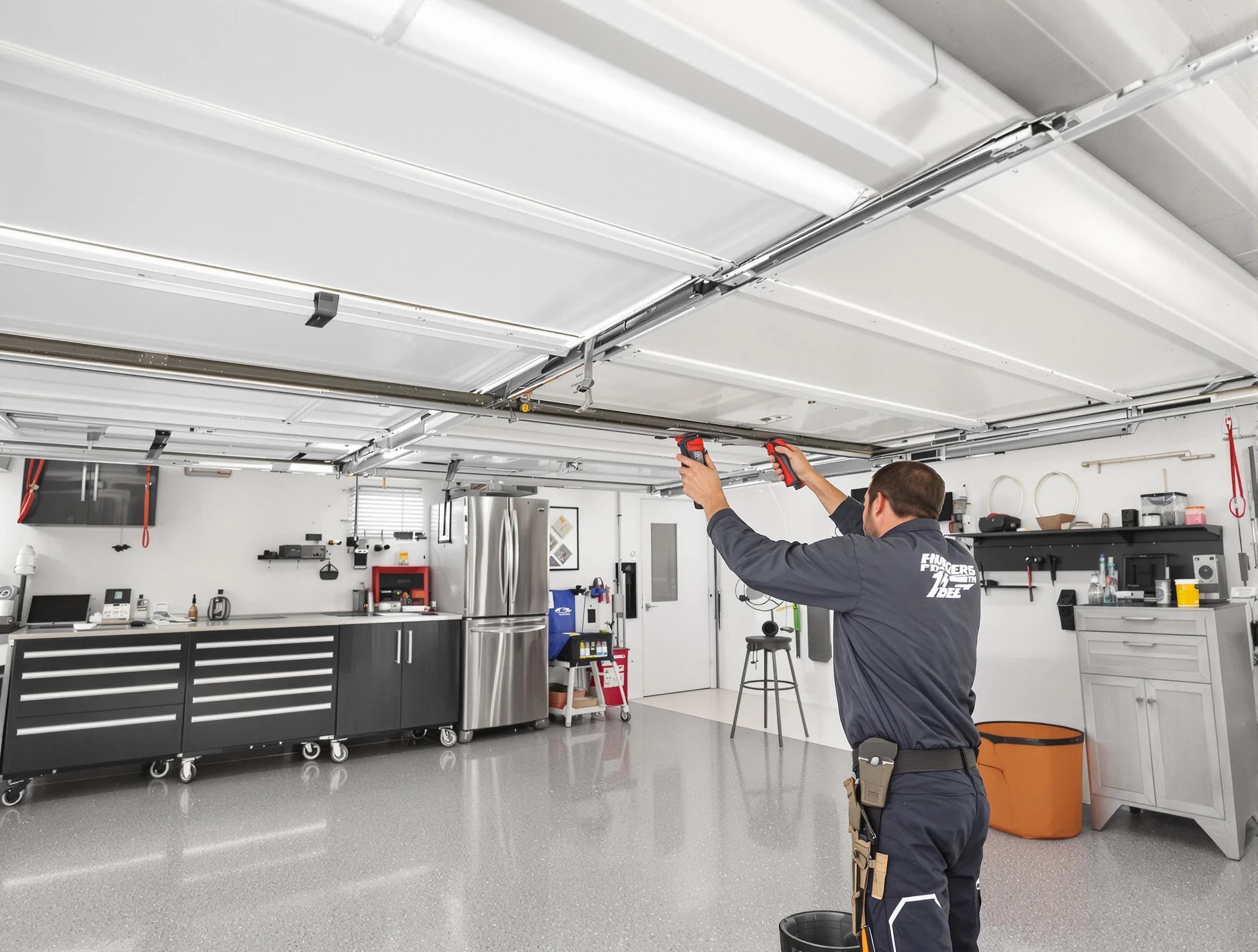 Overhead garage door repair service by Martinsville Garage Door Repair in Martinsville