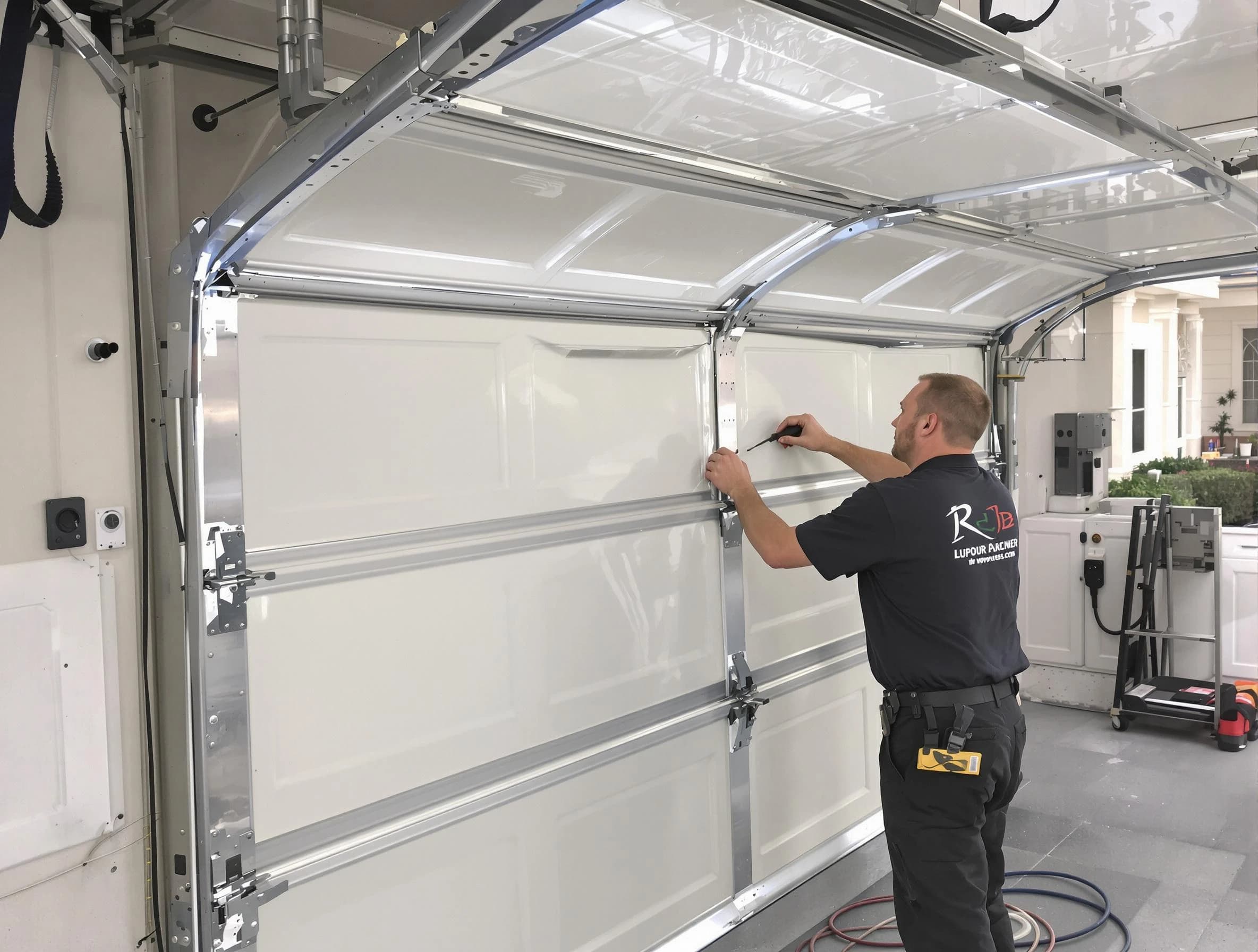 Martinsville Garage Door Repair professional performing panel repair in Martinsville